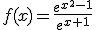 f(x)=\frac{e^{x^2-1}}{e^{x+1}}