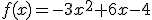 f(x)=-3x^2+6x-4