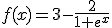 f(x)=3-\frac{2}{1+e^x}