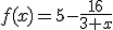 f(x)=5-\frac{16}{3+x}