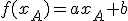 f(x_A)=ax_A+b