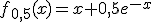 f_{0,5}(x)=x+0,5e^{-x}