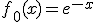 f_0(x) = e^{-x}