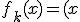 f_k(x)=(x + k)e^{-x}