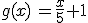 g(x)\,=\frac{x}{5}+1