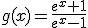 g(x)=\frac{e^x+1}{e^x-1}