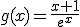 g(x)=\frac{x+1}{e^x}