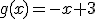 g(x)=-x+3