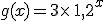 g(x)=3\times  \,1,2^x