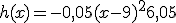 h(x) = -0,05 (x- 9)^2+6,05