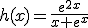 h(x)=\frac{e^{2x}}{x+e^x}