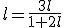 l=\frac{3l}{1+2l}