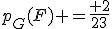 p_G(F) =\frac{ 2}{23}