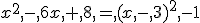 x^2,-,6x,+,8,=,(x,-,3)^2,-1