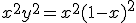 x^2 + y^2 = x^2 + (1 - x)^2