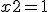 x+2 = 1