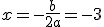 x=-\frac{b}{2a}=-3