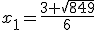 x_1=\frac{3+\sqrt{849}}{6}