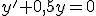 (E_2) : y'+0,5y=0