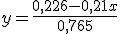 y = \frac{0,226 - 0,21x}{0,765}
