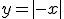 y= | -x  |