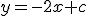 y=-2x+c