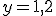 y=1,2