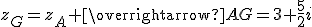 z_G=z_A+\overrightarrow{AG}=3+\frac{5}{2}i