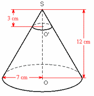Coefficient de réduction et calcul du volume d'un cône de révolution.