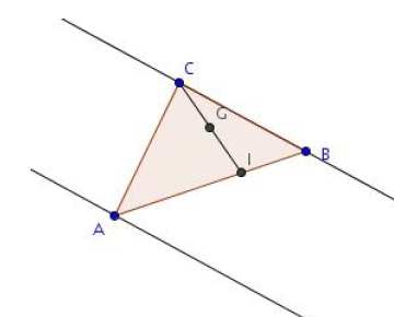 Construction de barycentre dans un triangle