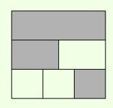Fractions and areas in a square