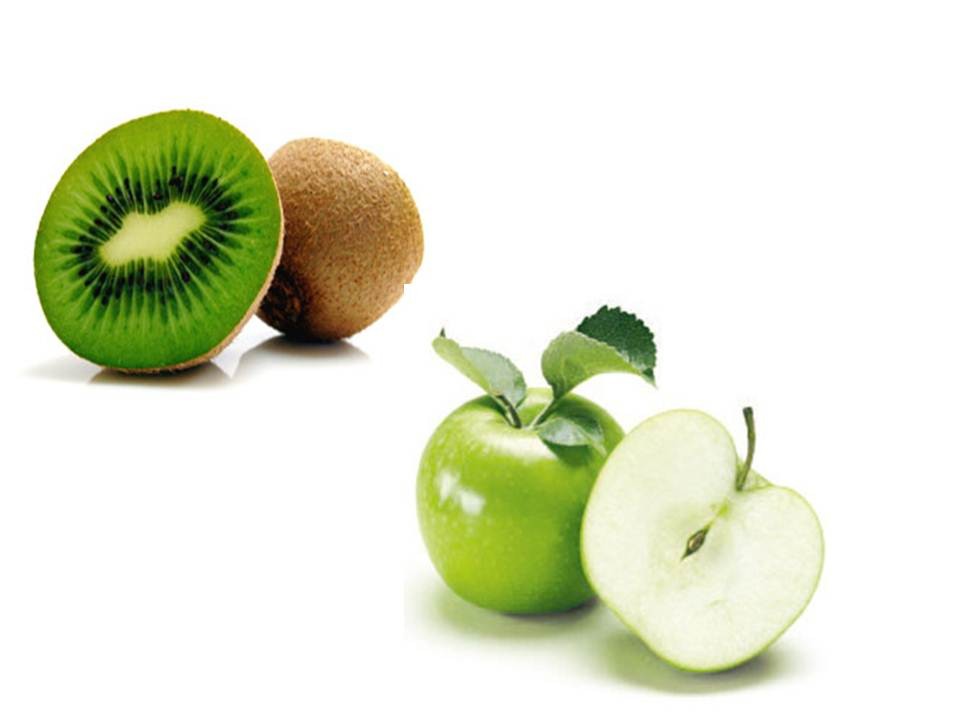 kiwi y manzana