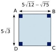 Study of a square with square roots