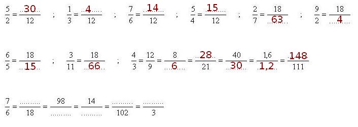 Fractions with the same denominator and correction.