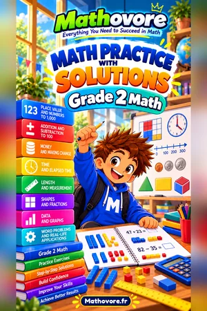 Grade 2 Math Worksheets with Answer Keys – Mathovore PDF book cover