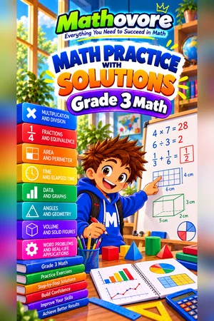 Grade 3 Math Worksheets with Answer Keys – Mathovore PDF book cover