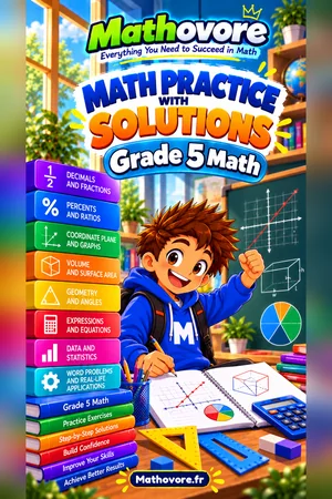Grade 5 Math Worksheets with Answer Keys – Mathovore PDF book cover