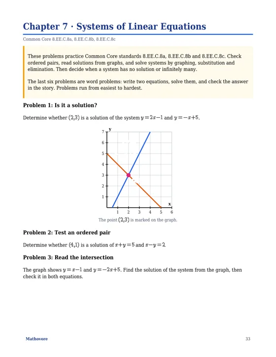 Page 33 of the Mathovore book “Grade 8 Math Worksheets with Answer Keys”