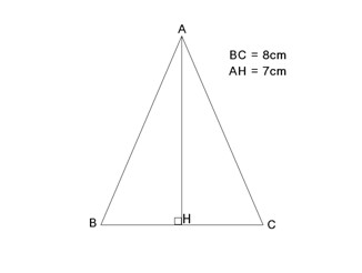 Trigonometry in the right triangle.