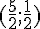 (\frac{5}{2};\frac{1}{2})
