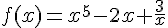 f(x)=x^5-2x+\frac{3}{x}