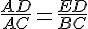 \frac{AD}{AC}=\frac{ED}{BC}