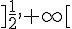 ]\frac{1}{2},+\infty[