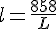 l=\frac{858}{L}