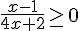 \frac{x-1}{4x+2}\geq\, 0