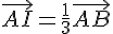 \vec{AI}=\frac{1}{3}\vec{AB}