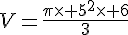 V=\frac{\pi\times 5^2\times 6}{3}