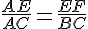 \frac{AE}{AC}=\frac{EF}{BC}
