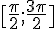 [\frac{\pi}{2};\frac{3\pi}{2}]