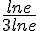 \frac{lne}{3lne}
